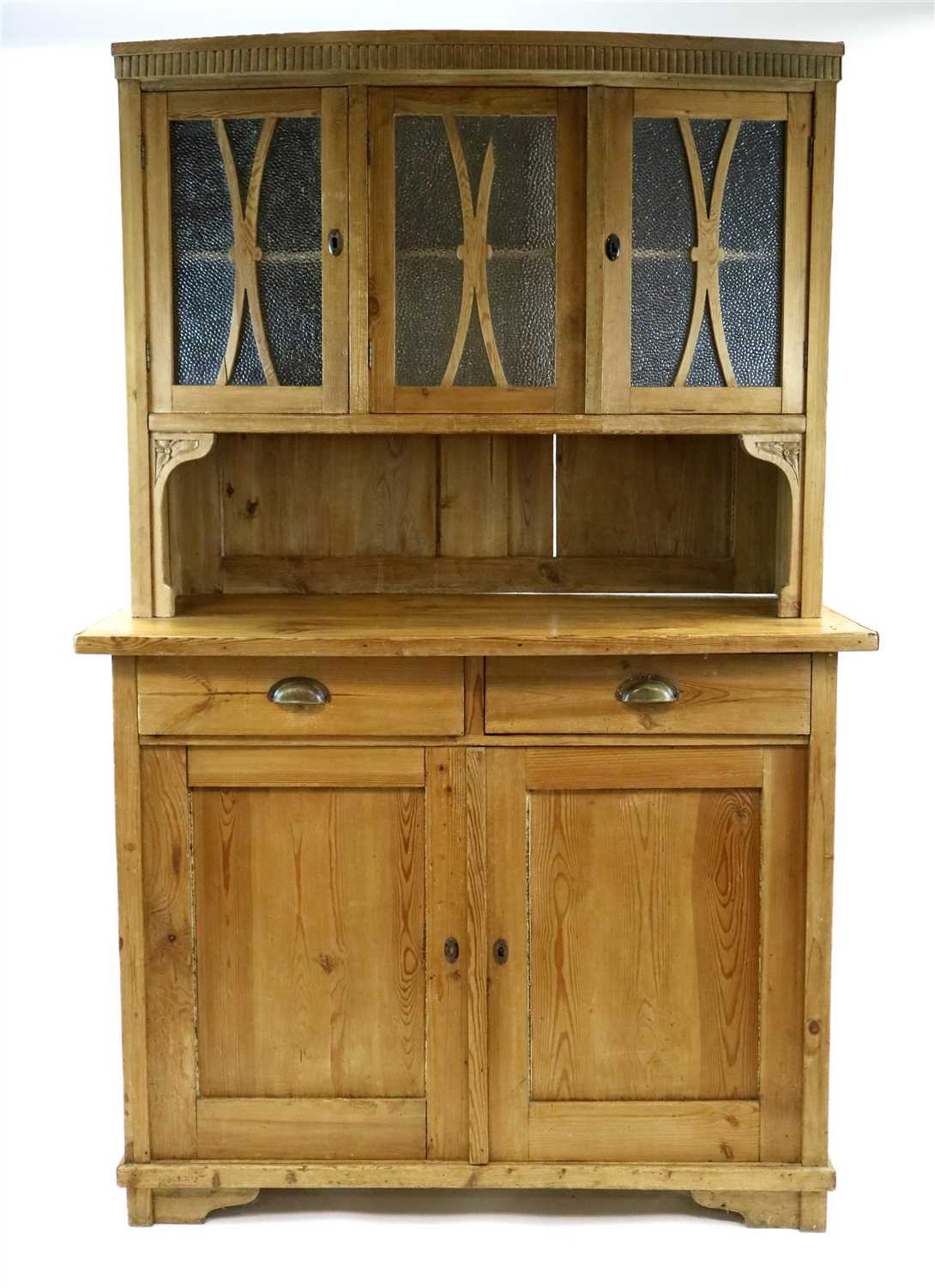 Lot 387 A Small Scrubbed Pine Kitchen Dresser With A