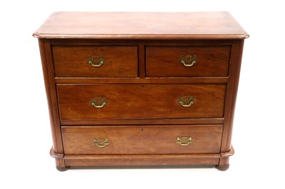 Lot 456 - A small Victorian chest of two long and three long drawers