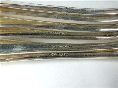 Lot 111 - Six German silver spoons