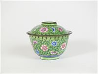 Lot 497 - A Chinese enamel cup and cover