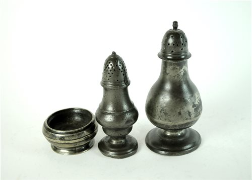 Lot 148 - An 18th century pewter sauceboat