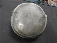 Lot 764 - A Jewish pewter offering bowl
