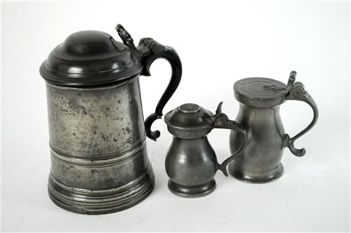 Lot 151 - A Victorian pewter trophy tankard, 1865