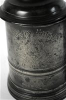 Lot 151 - A Victorian pewter trophy tankard, 1865