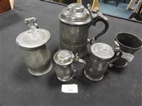 Lot 151 - A Victorian pewter trophy tankard, 1865