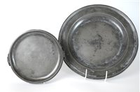 Lot 158 - Two small pewter dish warmers