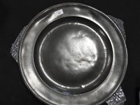 Lot 159 - Three 18th century pewter chargers