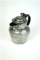 Lot 167 - A late 18th century pewter pint cider or ale jug