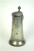 Lot 170 - A German 18th century pewter flagon