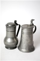 Lot 175 - A Continental pewter jug, possibly Swiss