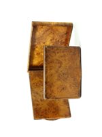 Lot 221 - Two 19th century burr wood snuff boxes