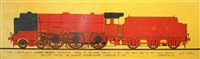 Lot 456 - A large mid century painted board - The Scotsman Train