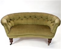 Lot 709 - A small Edwardian upholstered sofa