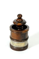 Lot 1006 - A good quality 19th century turned lignum vitae tobacco jar