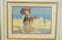 Lot 378 - Roy Petley, selling balloons on the beach
