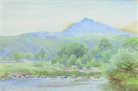 Lot 386 - Michael W King watercolour and three other watercolours