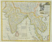 Lot 387 - E Bowen, India map