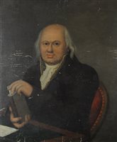 Lot 393 - 19th century portrait, oil on canvas