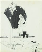 Lot 408 - Gladys Peto, a pair of pen and ink drawings
