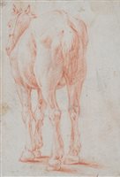 Lot 58 - Dutch school, 17th century, horse drawing