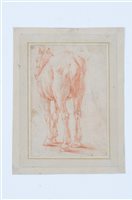 Lot 58 - Dutch school, 17th century, horse drawing
