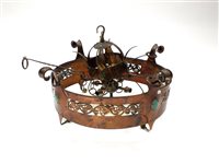 Lot 517 - An Arts and Crafts copper light fitting circa 1900