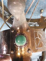 Lot 517 - An Arts and Crafts copper light fitting circa 1900