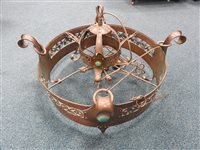 Lot 517 - An Arts and Crafts copper light fitting circa 1900