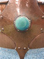 Lot 517 - An Arts and Crafts copper light fitting circa 1900