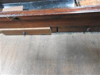 Lot 568 - A mahogany and brass bound campaign desk