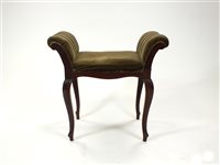 Lot 707 - A small Victorian mahogany upholstered wing piano stool