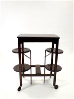 Lot 741 - A 20th mahogany century folding tea/cake trolley