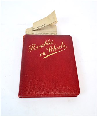 Lot 233 - 'Rambles on Wheels' an Edwardian hand written leather bound motoring diary