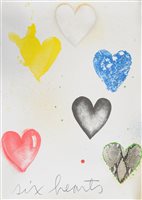 Lot 119 - Jim Dine, Six hearts