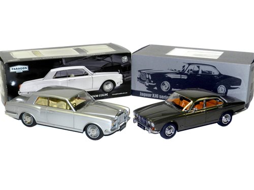 Lot 292 - Paragon Models 1/18 Rolls Royce Silver Shadow and Jaguar XJ6 S1