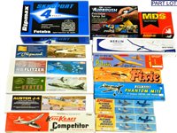 Lot 330 - 16 Vintage KeilKraft Model Aircraft Kits, Airbrush and Radio Control
