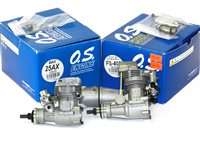 Lot 332 - O.S.FS-40S and O.S. Max 25AX Model Glow Engines and boxes