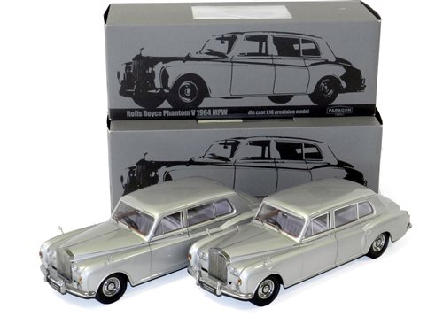 Lot 294 - Paragon Models 1/18th Rolls Royce Phantom V 1964 (x2)