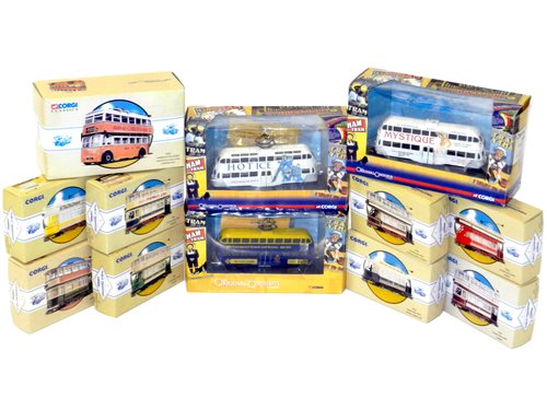 Lot 305 - Group of twelve Corgi Classics boxed trams