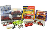 Lot 323 - Dinky, Corgi, Conrad and Old Cars Fire Service related diecast vehicles