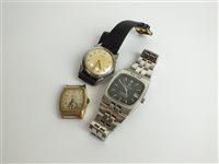 Lot 67 - An Omega Constellation together with a Tissot and a 9ct Rone wristwatch.