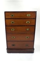 Lot 696 - A 19th century campaign type chest