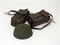 Lot 253 - A pair of Swedish brown leather ammunition cases