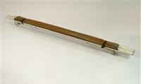 Lot 254 - A WW1 Casualty field casualty stretcher with brown stretcher and painted cream handles
