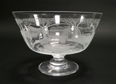 Lot 372 - A large Welsh Royal Crystal punch bowl