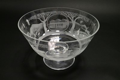 Lot 372 - A large Welsh Royal Crystal punch bowl
