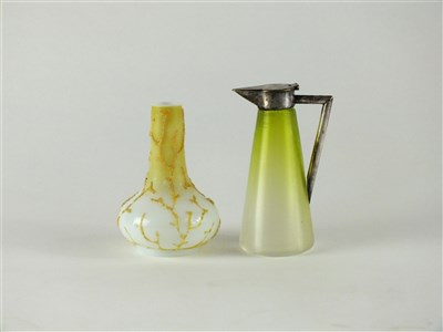 Lot 122 - A Thomas Webb Coralene vase and Hukin and Heath jug
