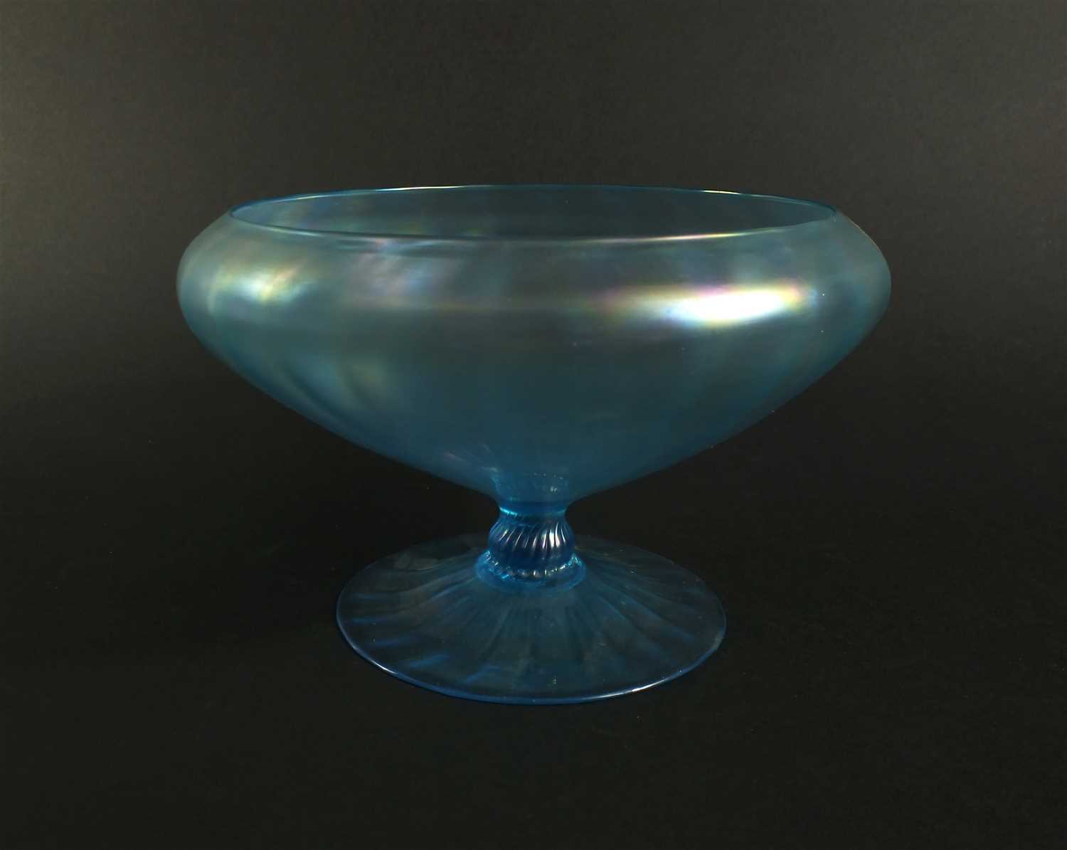Lot 118 - A John Walsh Walsh Vesta Venetian pedestal glass bowl