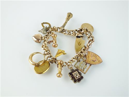 Lot 146 - A charm bracelet
