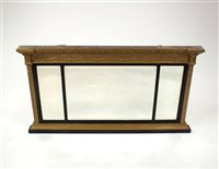 Lot 708 - A 19th century gilt plaster framed over-mantle mirror
